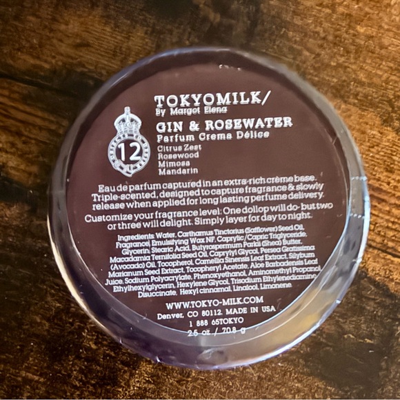 TokyoMilk | Gin & Rosewater Perfumed Crème No. 12 - Picture 3 of 3